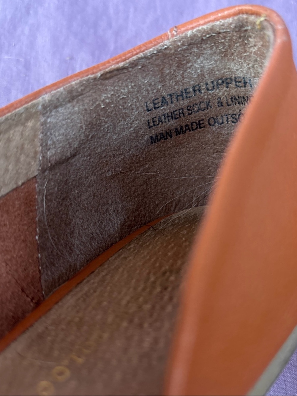 Anthropologie VALENCIA COGNAC Leather Peep-toe d-Orsay slip-on shoes 6 neutral - Picture 9 of 10